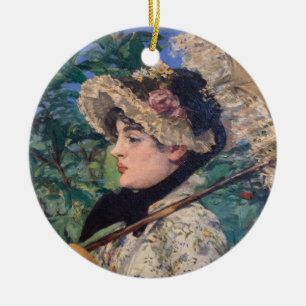 Jeanne (Spring) By Édouard Manet Ceramic Ornament