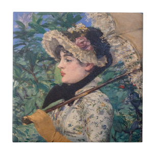 Jeanne (Spring) By Édouard Manet Ceramic Tile