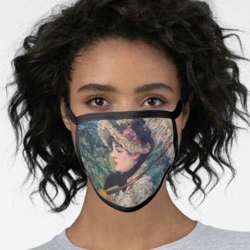 Jeanne Spring  By douard Manet Face Mask