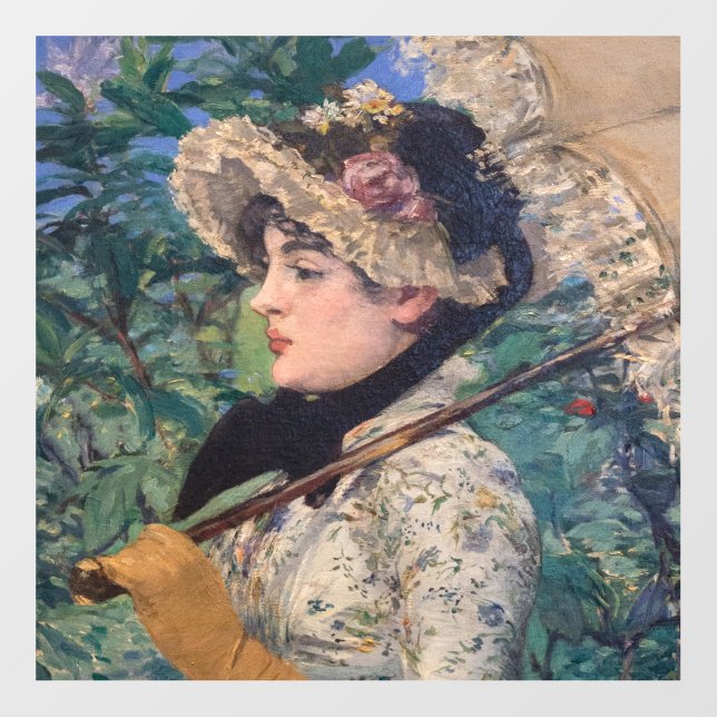 Jeanne (Spring)  By Édouard Manet Floor Decals (Front)