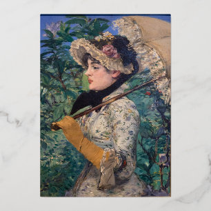 Jeanne (Spring)  By Édouard Manet Foil Invitation