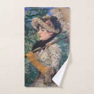 Jeanne (Spring) By Édouard Manet Hand Towel