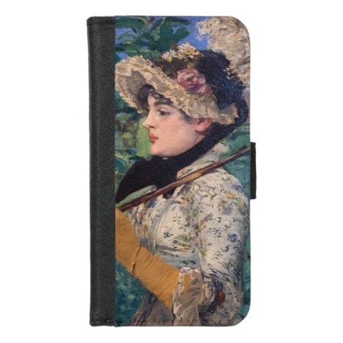 Jeanne Spring  By douard Manet iPhone 87 Wallet Case