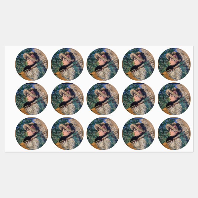 Jeanne (Spring)  By Édouard Manet Labels (Sheet)