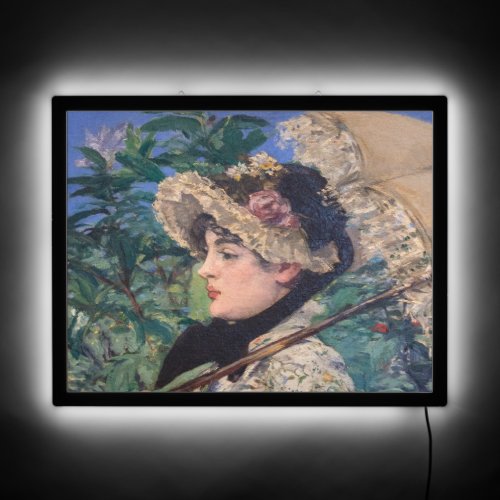 Jeanne Spring  By douard Manet LED Sign