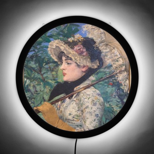 Jeanne Spring  By douard Manet LED Sign