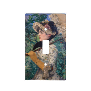 Jeanne (Spring)  By Édouard Manet Light Switch Cover