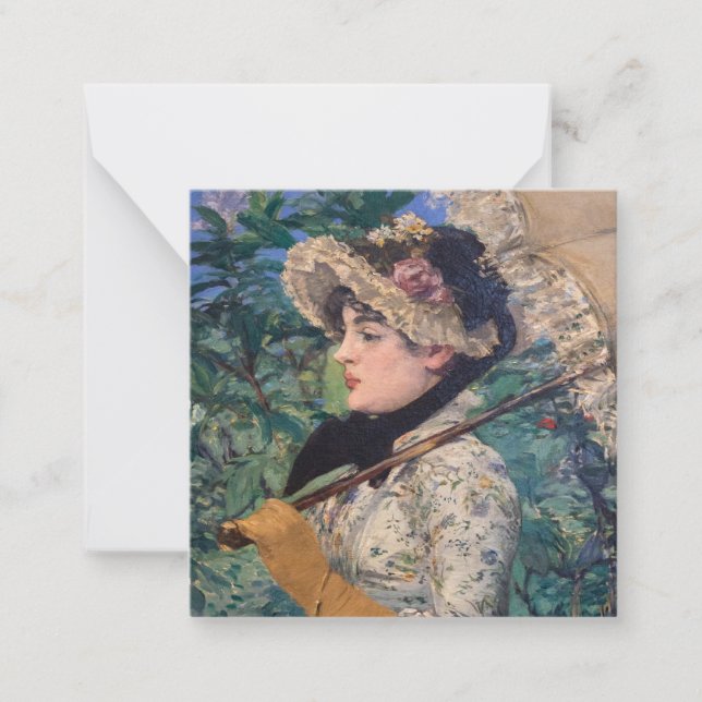 Jeanne (Spring)  By Édouard Manet Note Card (Front)