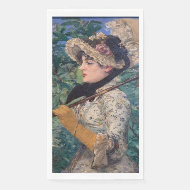 Jeanne (Spring)  By Édouard Manet Paper Guest Towels (Front)