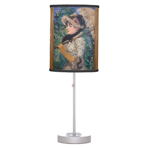 Jeanne Spring  By douard Manet Table Lamp