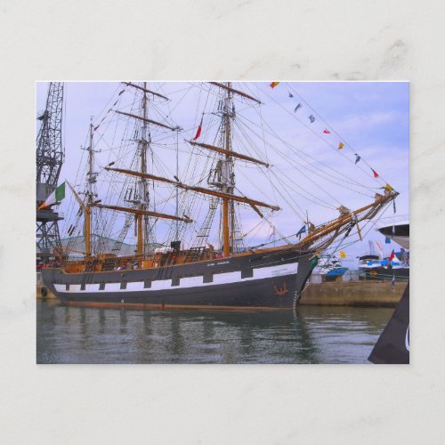 Jeannie Johnston sail training vessel tall ship Postcard