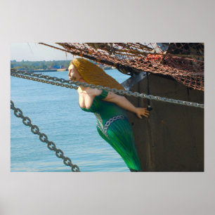 "Jeannie Johnston" Tall ship, figurehead Poster