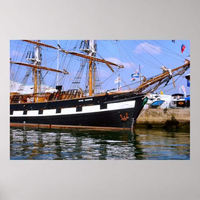 "Jeannie Johnston" Tall ship, figurehead Poster (Front)