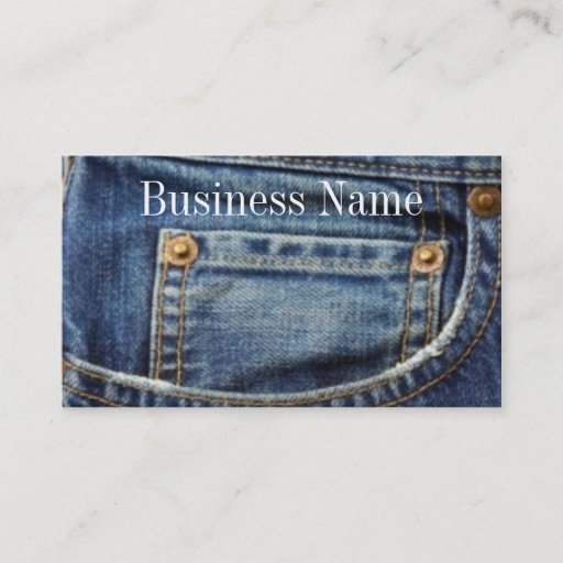 Customizable Jeans Business/Profile Card Business Card Templates