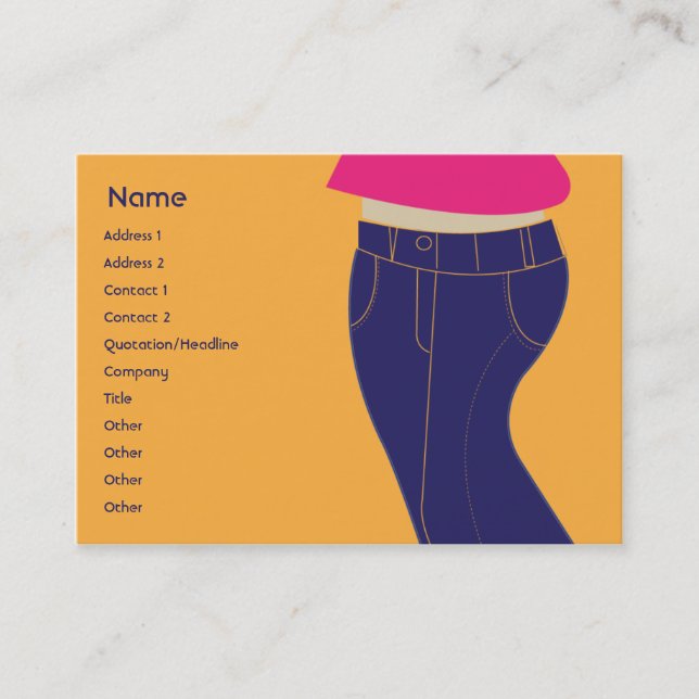 Jeans - Chubby Business Card (Front)