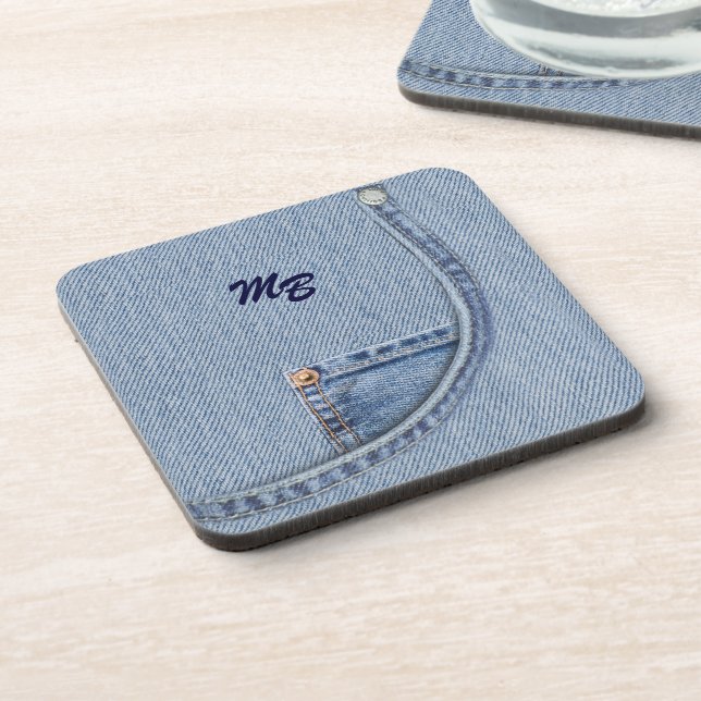 Jeans Coasters with Initials (Left Side)