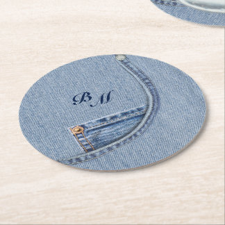 Jeans Coasters with Initials