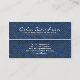 jeans fabric business card
