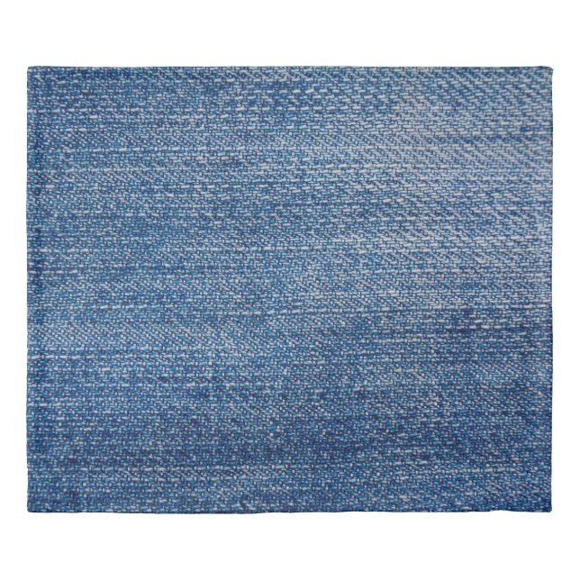Jeans fabric denim structure blue duvet cover (Front)