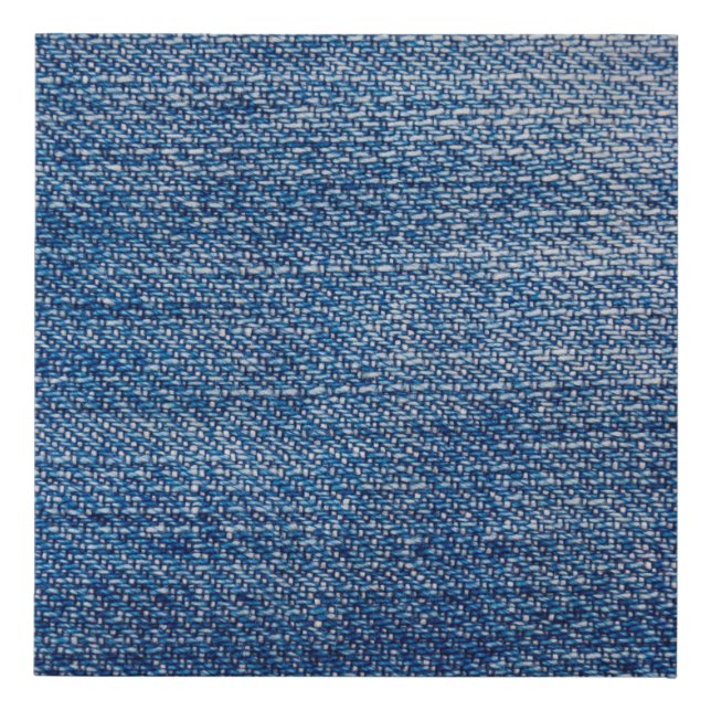 Jeans fabric denim structure blue faux canvas print (Front)