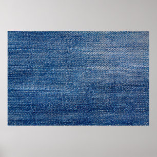 Jeans fabric denim structure blue poster