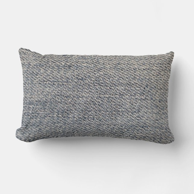 Jeans fabric lumbar pillow (Front)