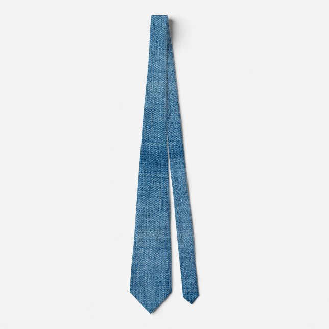 Jeans fabric texture neck tie (Front)