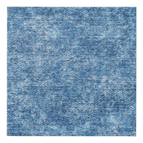 Jeans in acid wash blue Denim background texture Faux Canvas Print