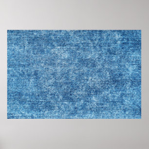 Jeans in acid wash blue. Denim background, texture Poster