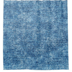 Jeans in acid wash blue. Denim background, texture Shower Curtain