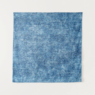 Jeans in acid wash blue. Denim background, texture Tapestry