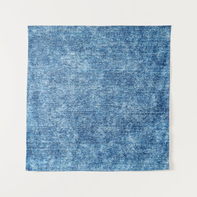 Jeans in acid wash blue. Denim background, texture Tapestry (Front)