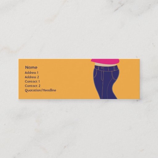 Customizable Jeans - Skinny Business Card