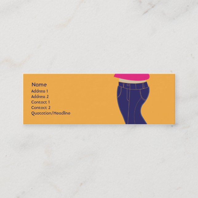 Jeans - Skinny Mini Business Card (Front)