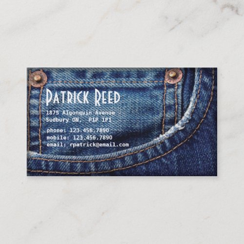 Jeans - Style C Business Cards