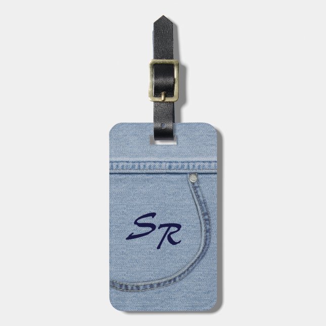 Jeans Tag with Monogram (Front Vertical)
