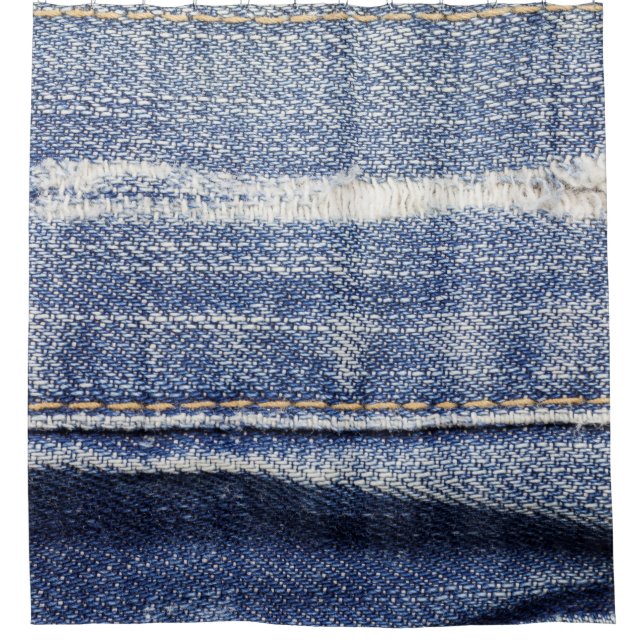 Jeans texture background. shower curtain (Front)