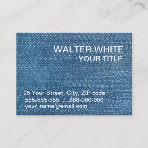Jeans texture business card