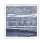 Jeans texture: denim background. acrylic tray