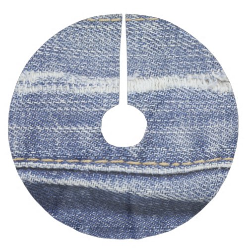 Jeans texture denim background brushed polyester tree skirt