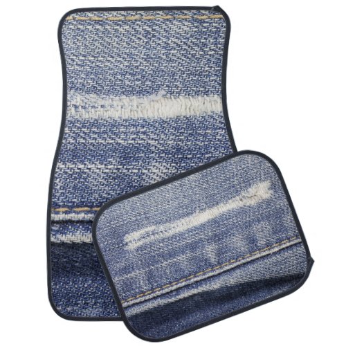 Jeans texture denim background car floor mat