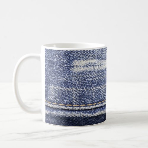 Jeans texture denim background coffee mug