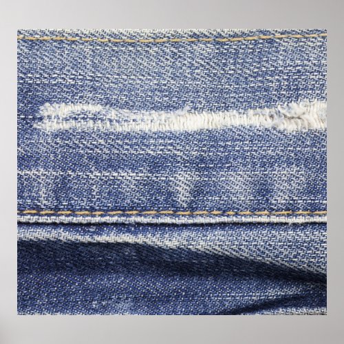 Jeans texture denim background poster