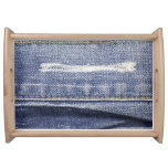 Jeans texture: denim background. serving tray