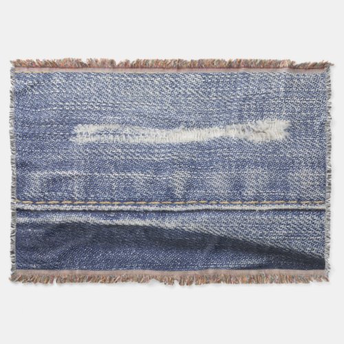 Jeans texture denim background throw blanket