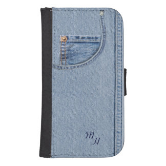 Jeans Wallet Case with (or without) Monogram