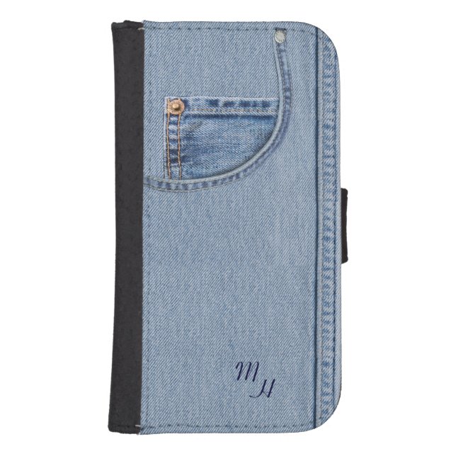 Jeans Wallet Case with (or without) Monogram (Front)