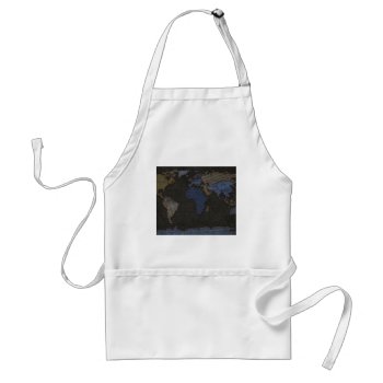 Jeans World Map (no Labels) Adult Apron by vladstudio at Zazzle