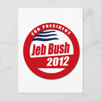 Jeb Bush 2012 button Postcard