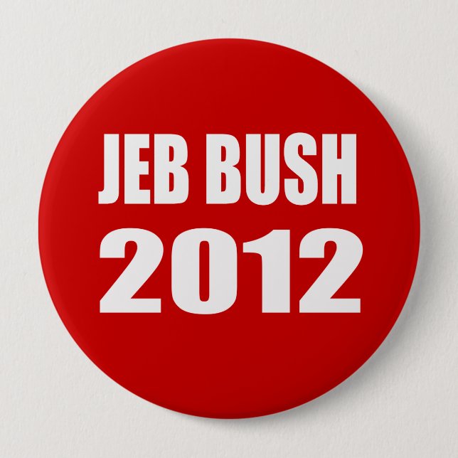 JEB BUSH 2012 PINBACK BUTTON (Front)